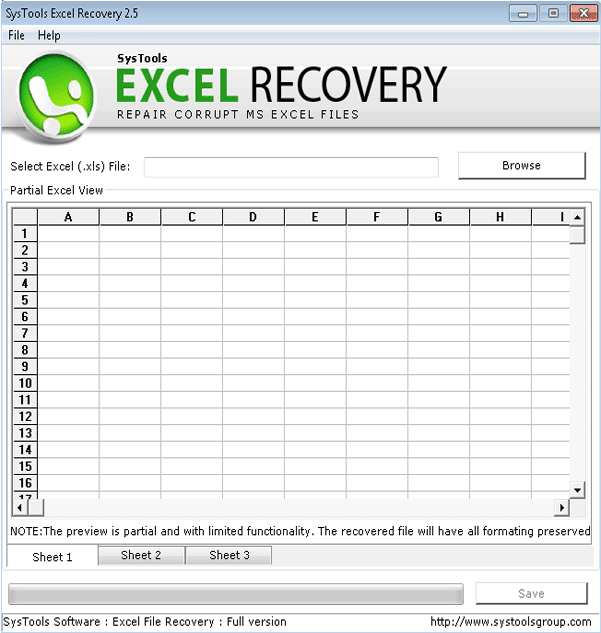 Excel File Recovery Tool 3.1